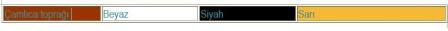 Çamlıca toprağı,Beyaz,Siyah,Sarı 