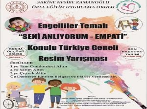 ENGELLİLER TEMALI ‘SENİ ANLIYORUM- EMPATİKONULU RESİM YARIŞMASI 2019