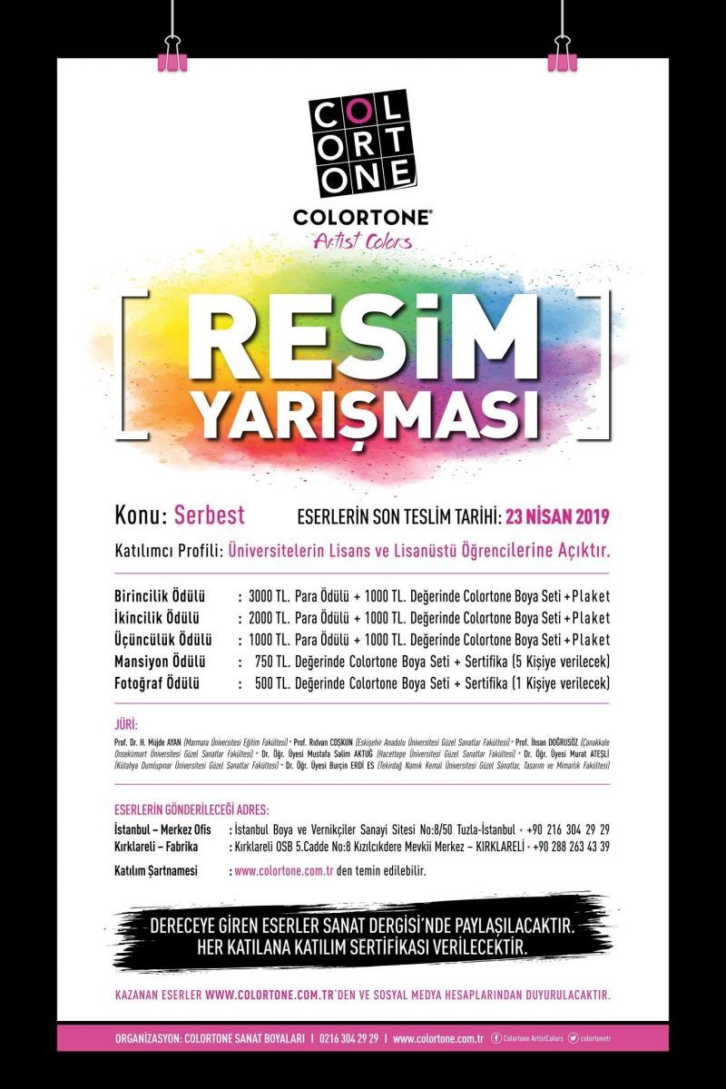 COLORTONE RESİM YARIŞMASI 2019 SERBEST KONULU