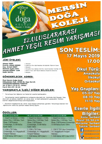 12.ULUSLARARASI AHMET YEŞİL ÖDÜLLÜ RESİM YARIŞMASI – 2019 YILI