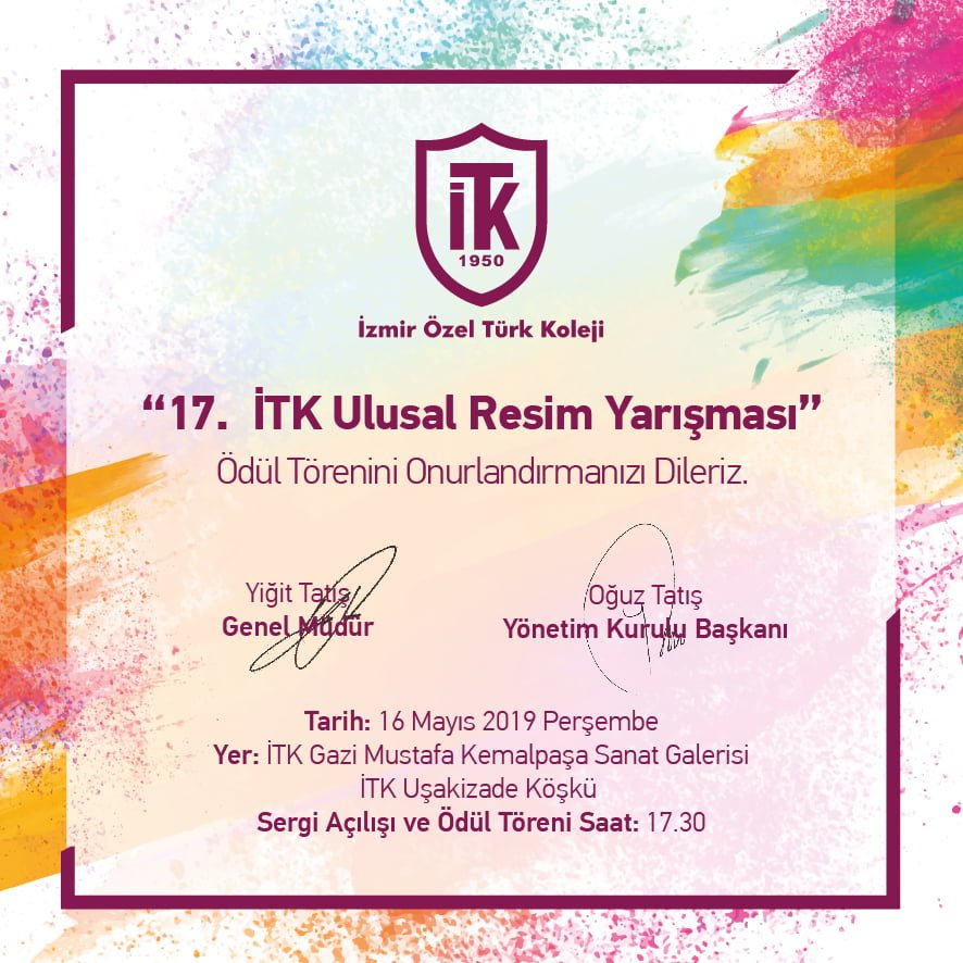 17. İTK ULUSAL RESİM YARIŞMASI SONUÇLARI 2019 YILI KAZANANLAR