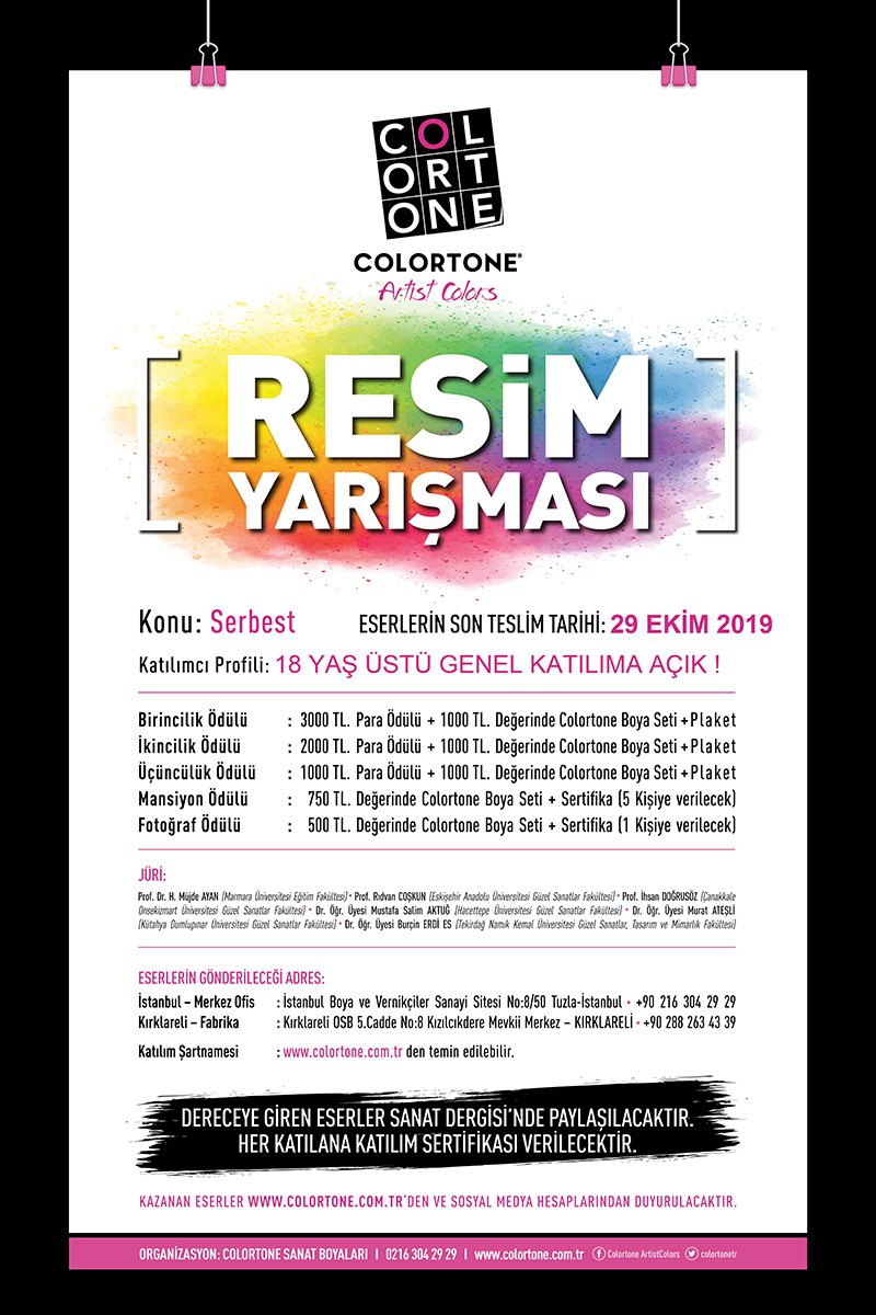 COLORTONE RESİM YARIŞMASI – 29 EKİM 2019 – COLORTONE SERBEST KONULU RESİM YARIŞMASI