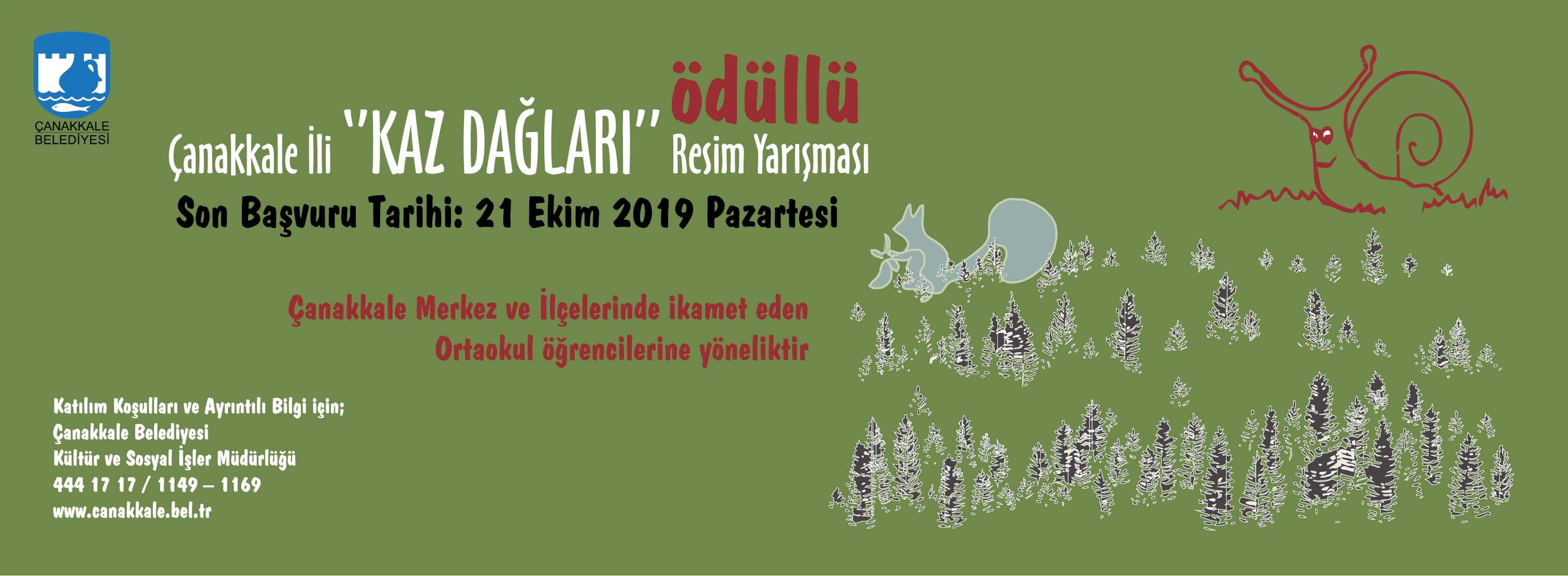 Çanakkale İli Ortaokul Öğrencileri Arası Ödüllü ‘Kaz Dağları’ Resim Yarışması