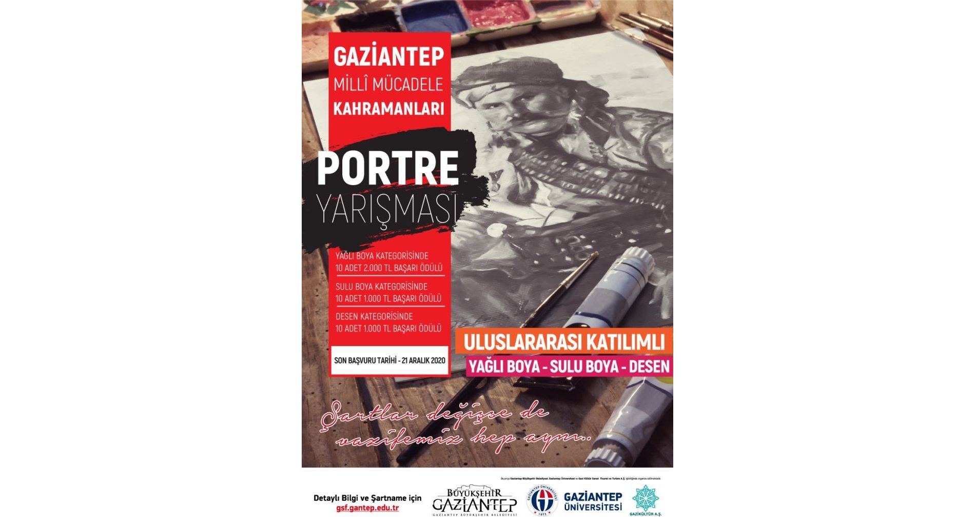 GAZİANTEP MİLLİ MÜCADELE KAHRAMANLARI PORTRE YARIŞMASI 2021 YILI SONUÇLARI AÇIKLANDI