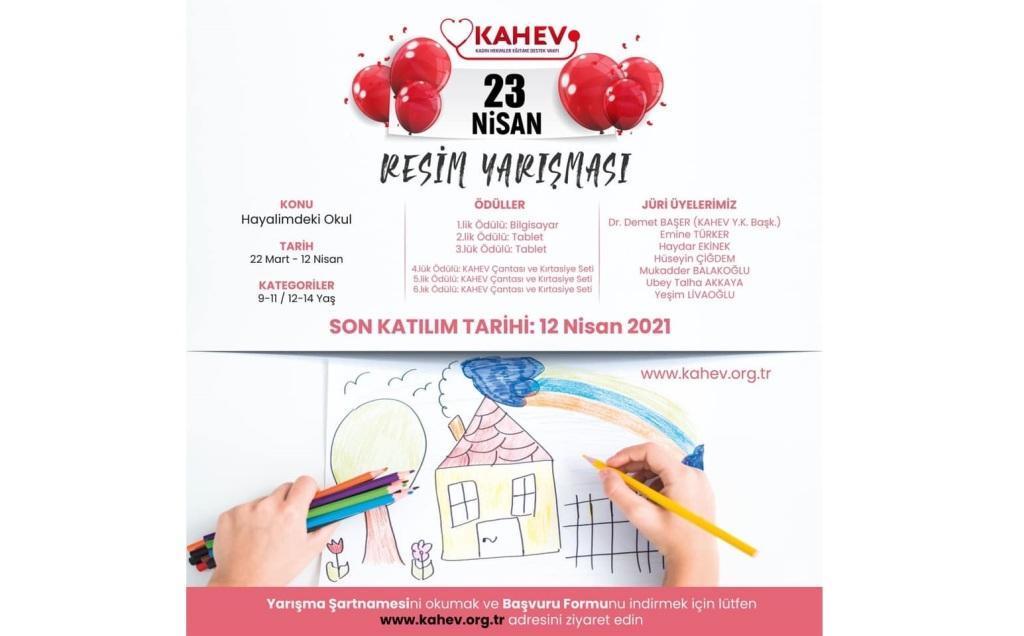 KAHEV Hayalimdeki Okul” 23 Nisan Resim Yarışması 2021 Yılı Katılım Şartları