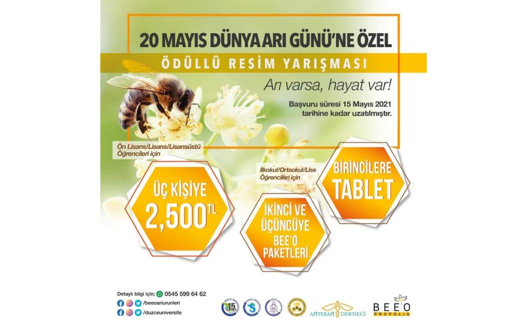20 MAYIS DÜNYA ARI GÜNÜ RESİM YARIŞMASI BAŞVURU SÜRESİ UZATILDI