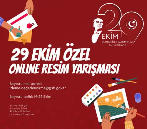 29 EKİM CUMHURİYET BAYRAMI ONLİNE RESİM YARIŞMASI 2021