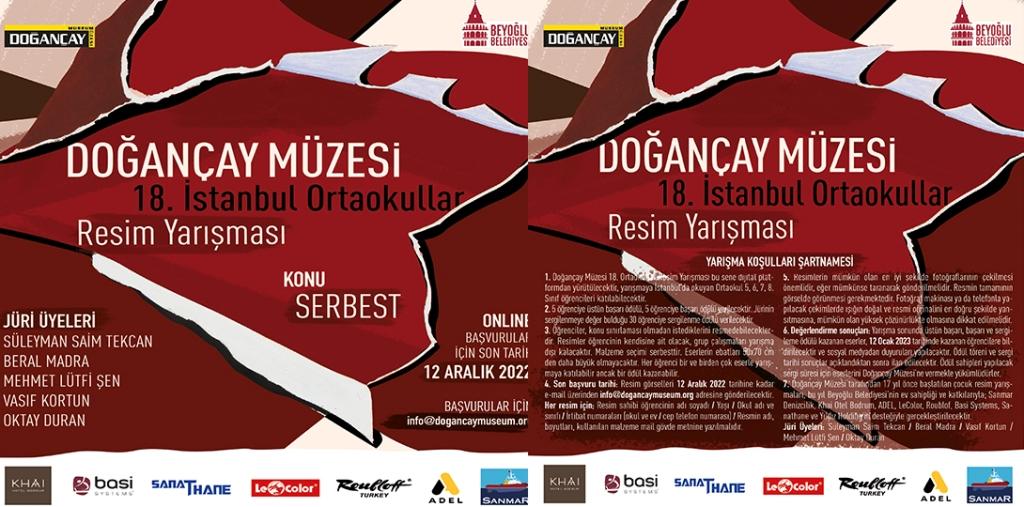 18.DOĞANÇAY MÜZESİ İSTANBUL ORTAOKULLAR ARASI RESİM YARIŞMASI 2022 YILI