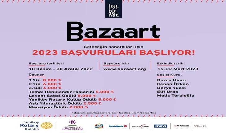 Bazaart “Her Eve Bir Sanat” Geleceğin Sanatçıları İçin Sanat Yarışması Katılım Şartları 2022