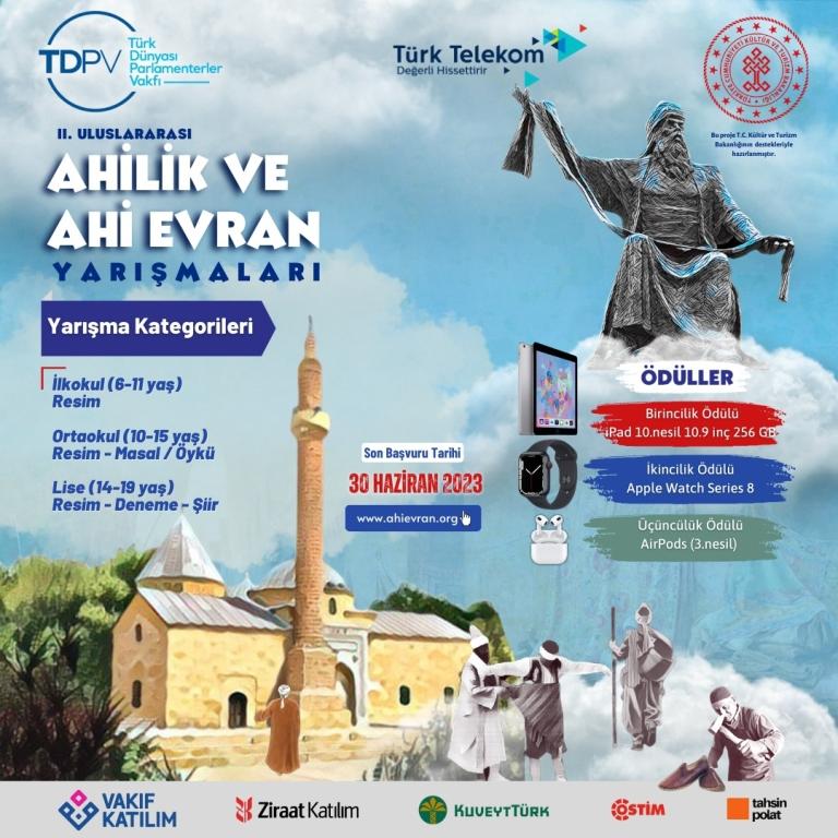 2. Uluslararası Ahilik ve Ahi Evran Yarışmaları – Öykü, Deneme, Şiir ve Resim Yarışması 2023