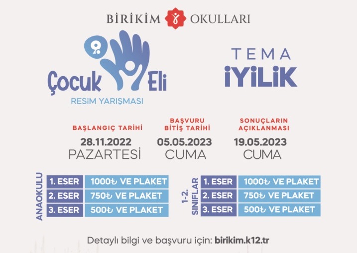 ÖZEL BİRİKİM OKULLARI 10. ÇOCUK ELİ RESİM YARIŞMASI 2023