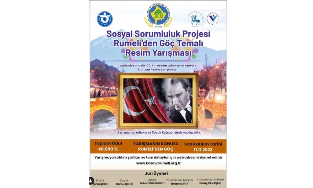 KOSOVA RUMELİ KÜLTÜR SANAT DERNEĞİ RUMELİDEN GÖÇ KONULU RESİM YARIŞMASI 2023