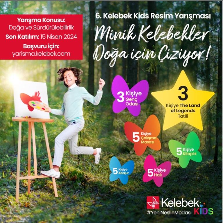 6. KELEBEK KİDS RESİM RESİM YARIŞMASI 2024 – MİNİK KELEBEKLER DOĞA İÇİN ÇİZİYOR