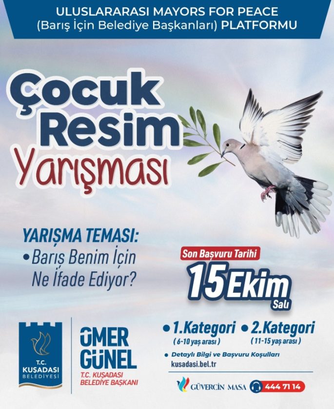 Kuşadası Belediyesi Uluslararası Çocuk Resim Yarışması 2024 – “Barış Benim İçin Ne İfade Ediyor?”