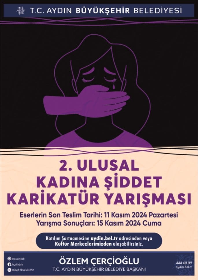 AYDIN BÜYÜKŞEHİR BELEDİYESİ 2.ULUSAL KADINA ŞİDDET KARİKATÜR YARIŞMASI 2024