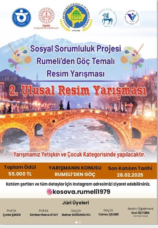 KOSOVA RUMELİ DERNEĞİ RUMELİDEN GÖÇ KONULU 2. ULUSAL RESİM YARIŞMASI 2025 YILI