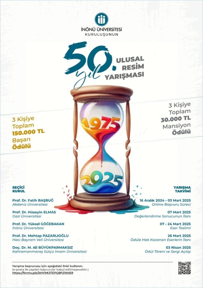 İNÖNÜ ÜNİVERSİTESİNİN KURULUŞUNUN 50. YILI ULUSAL RESİM YARIŞMASI 2025