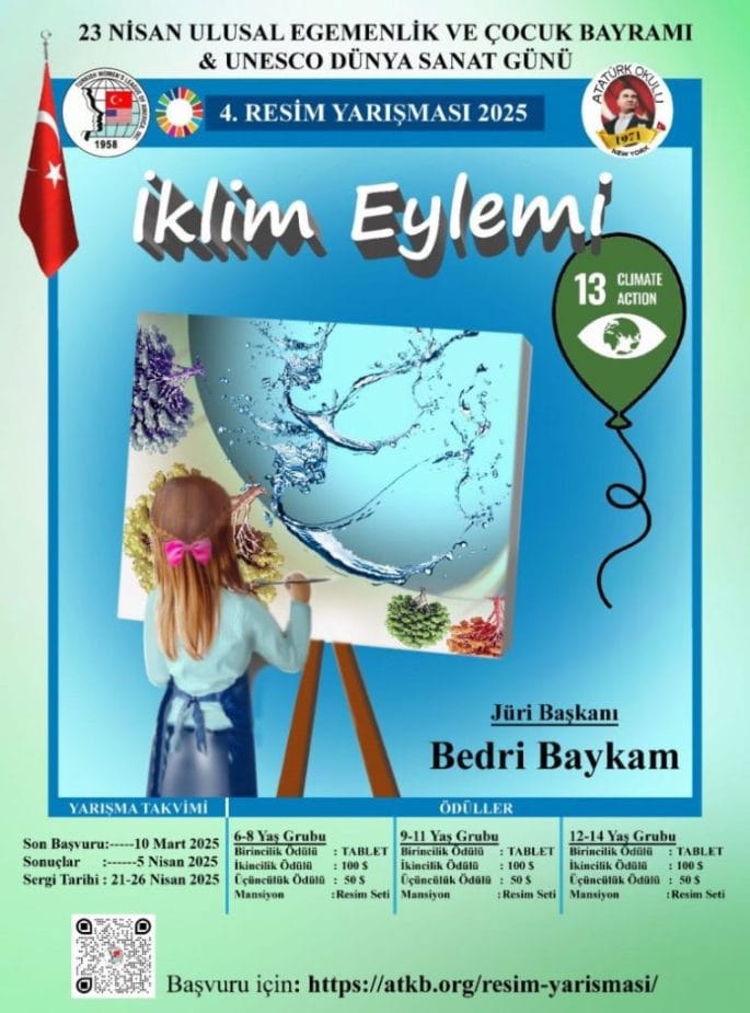 23 NİSAN ULUSAL EGEMENLİK VE ÇOCUK BAYRAMI & UNESCO DÜNYA SANAT GÜNÜ 4. RESİM YARIŞMASI 2025