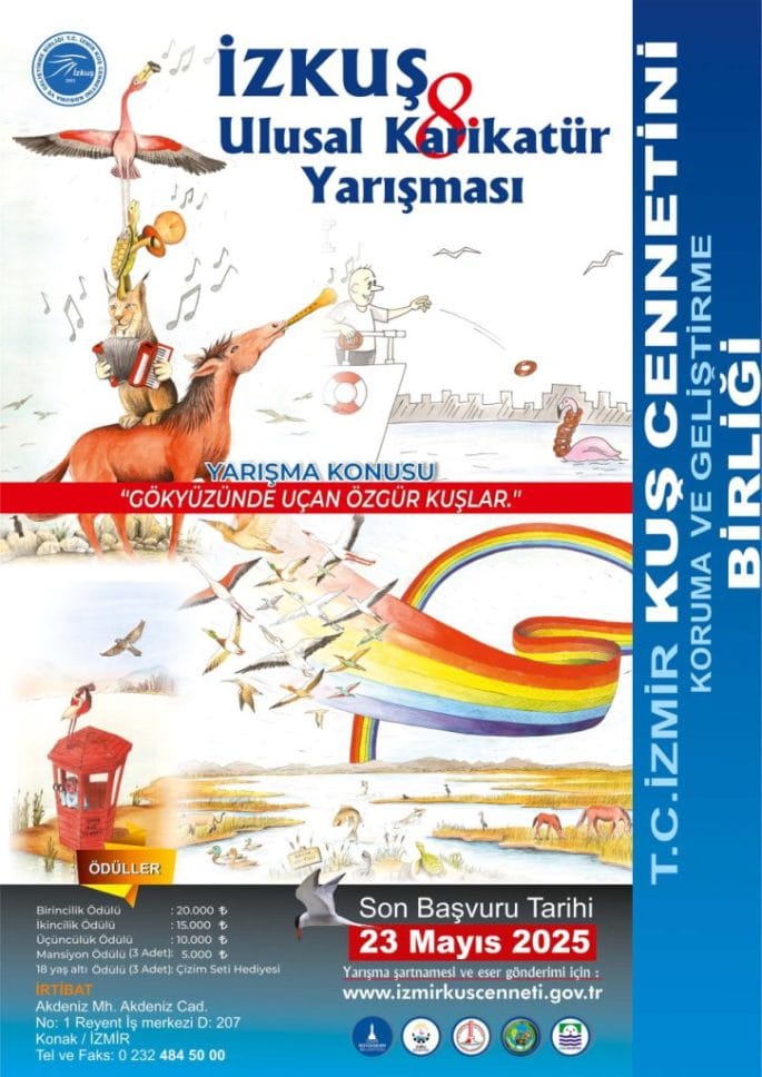 T.C. İZMİR KUŞ CENNETİNİ KORUMA VE GELİŞTİRME BİRLİĞİ İZKUŞ 8.ULUSAL KARİKATÜR YARIŞMASI 2025