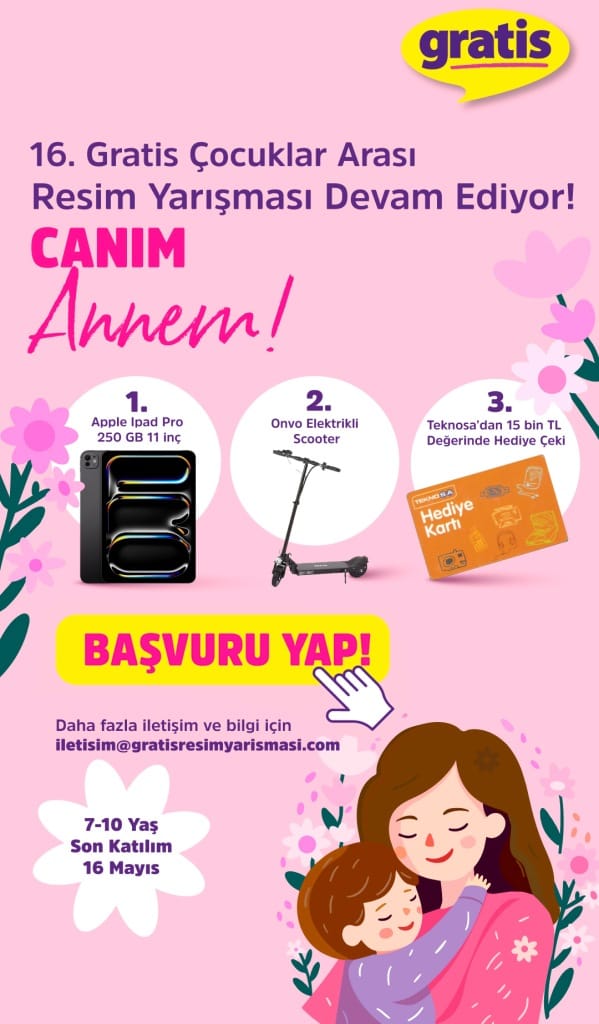 16. GRATİS TÜRKİYE GENELİ ÇOCUK RESİM YARIŞMASI 2025