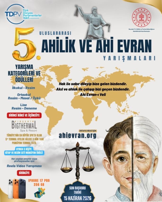 Uluslararası Ahilik ve Ahi Evran Yarışmaları 2026 ( Öykü, Deneme, Reels Video, Resim Yarışması)