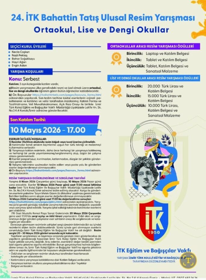 24. İTK BAHATTİN TATIŞ ULUSAL RESİM YARIŞMASI 2026