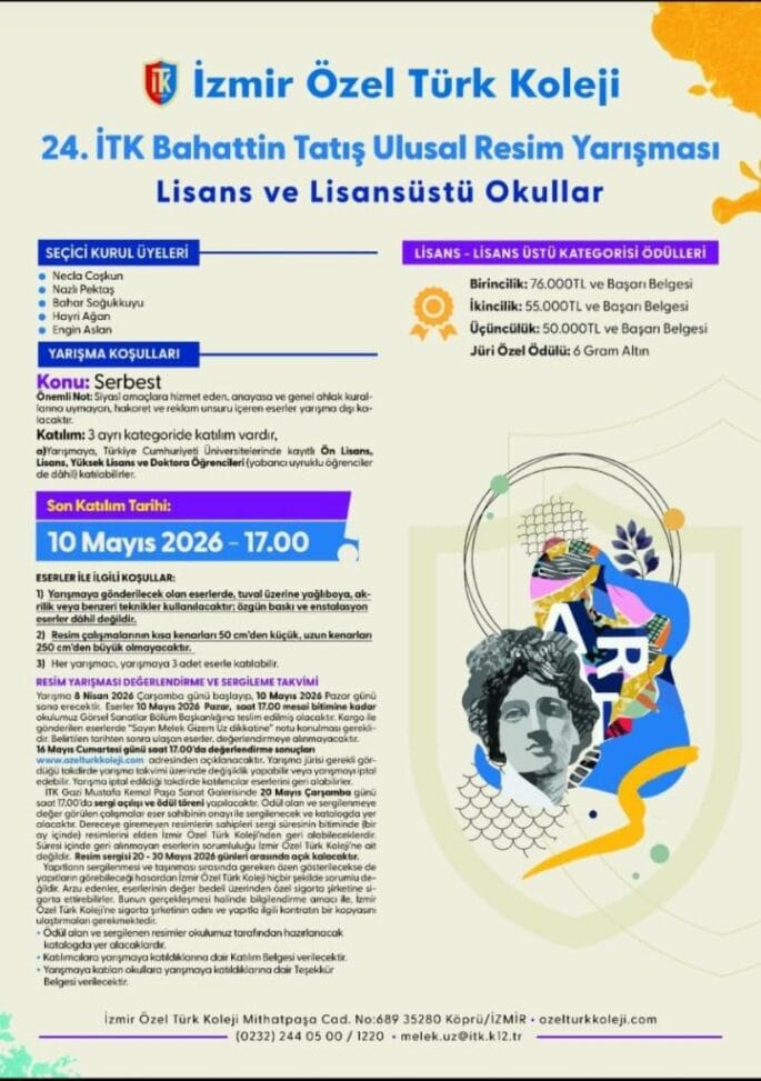 24. İTK ULUSAL RESİM YARIŞMASI LİSANS VE LİSANSÜSTÜ 2026